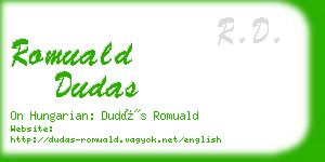 romuald dudas business card
